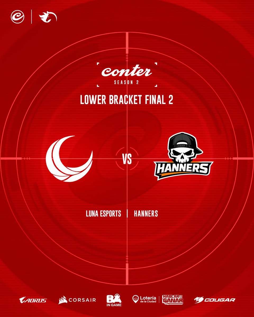 🔴 CRUCES DEFINIDOS EN EL LOWER BRACKET 

#RTT100 x <a href="/redsurinsumos/">Red Sur Insumos</a> 🆚 <a href="/hachaesports/">Hacha eSports</a> 
<a href="/lunaesportsx/">Luna Esports</a> 🆚 #Hanners 

📺 youtube.com/@cronicatv/str…

#FiReCONTERSeason2