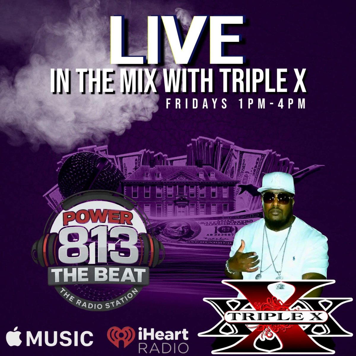 TUNE IN TODAY FOR THE TOP 20 COUNTDOWN
Artist Spotlight &amp; Mix Show. 
Every Friday From 1pm-4pm 
Power813 the BEAT It's #LiveInTheMixWithTripleX #IHeartRadio #AppleMusic

IHeart.com/live/power-813…

music.apple.com/us/station/pow…