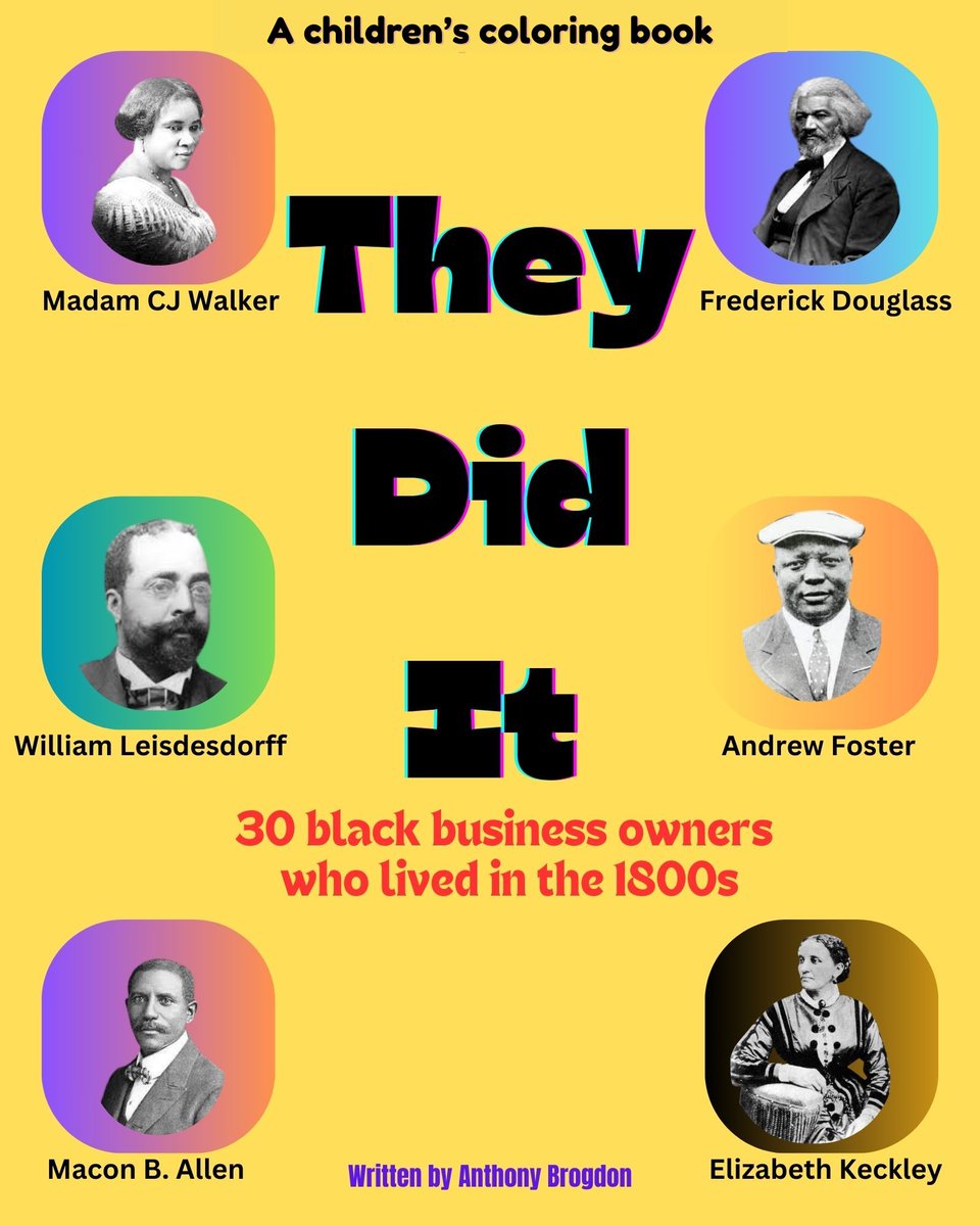 Here's 3 of the 30 people featured in 
They Did It a coloring book
Have fun and learn something at the same time
On sale for $12 
Only available on our website businessintheblack.net 
It's #goodblackhistory and not just #blackhistorymonth 
Ships within 24 hours
Act now