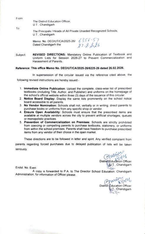 ankushmehta's tweet photo. @harjotbains Sir, AAP came to power on plank of education. Punjab needs below step immediately to stop the loot by private schools. With new session starting very soon, pls issue instructions like below immediately. https://t.co/pHUFWe1Pue