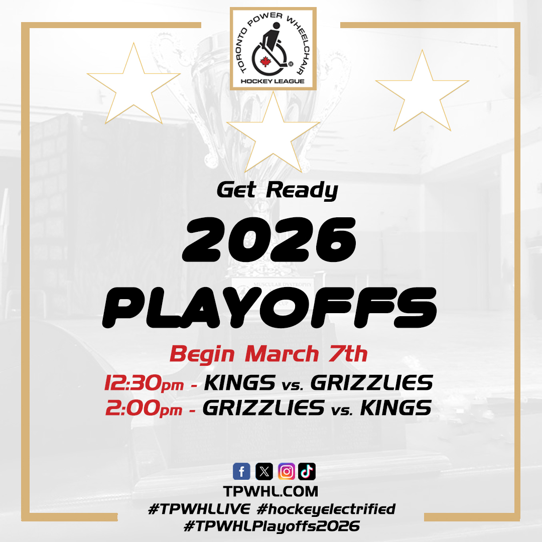 Get Ready for the Road to the Muscular Dystrophy Cup! The TPWHL Playoffs Begins March 7th! 
#TPWHLLIVE #hockeyelectrified #TPWHLPlayoffs2026