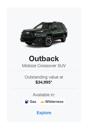 evanjcr's tweet photo. @SpeedSportLife @blakesley_ Subaru calls it an SUV. It's an SUV.
The 2009 Outback, which was really the last year it could be considered a wagon, was 61.6" tall. That Outback was essentially a lifted version of the Legacy wagon, which was 58.1". The 2026 Outback is 66.1". RAV4 is the same height. https://t.co/b1f402g3LF