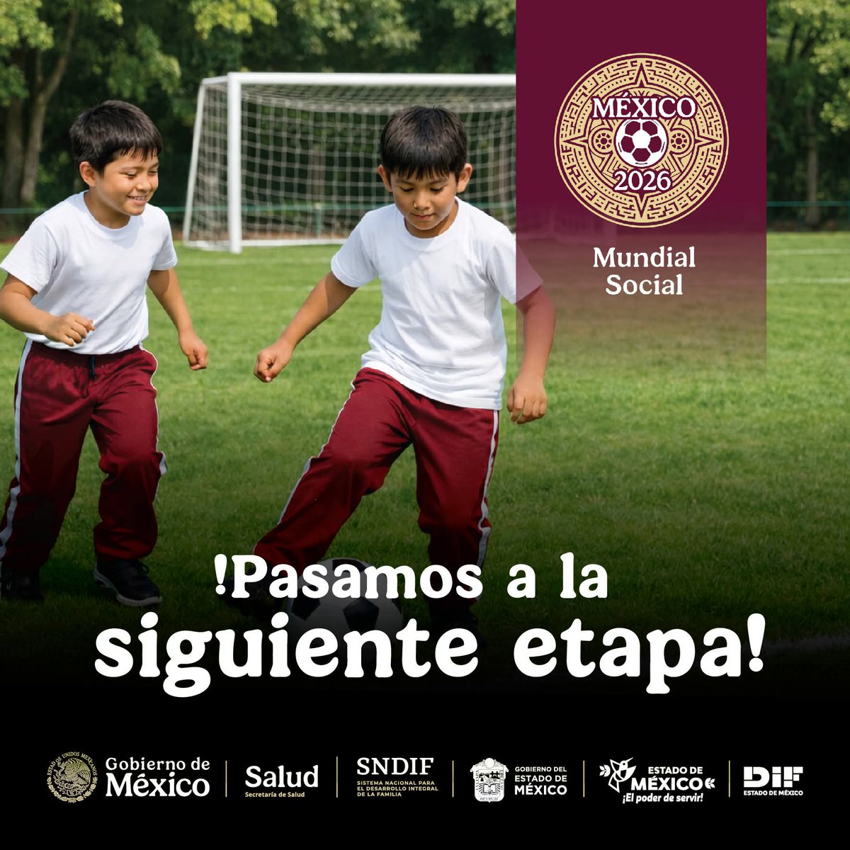 DIFEM_'s tweet photo. ¡La cancha vibra con el #PoderDeServir del #EdoMéx!
Avanzamos con el corazón en cada jugada y el orgullo de representar a nuestra gente en el Mundial Social 2026. Una experiencia que fortalece el deporte y nos impulsa a seguir dando lo mejor de la mano del @DIF_NMX. 🔥⚽ https://t.co/Qw7DuOsvTT