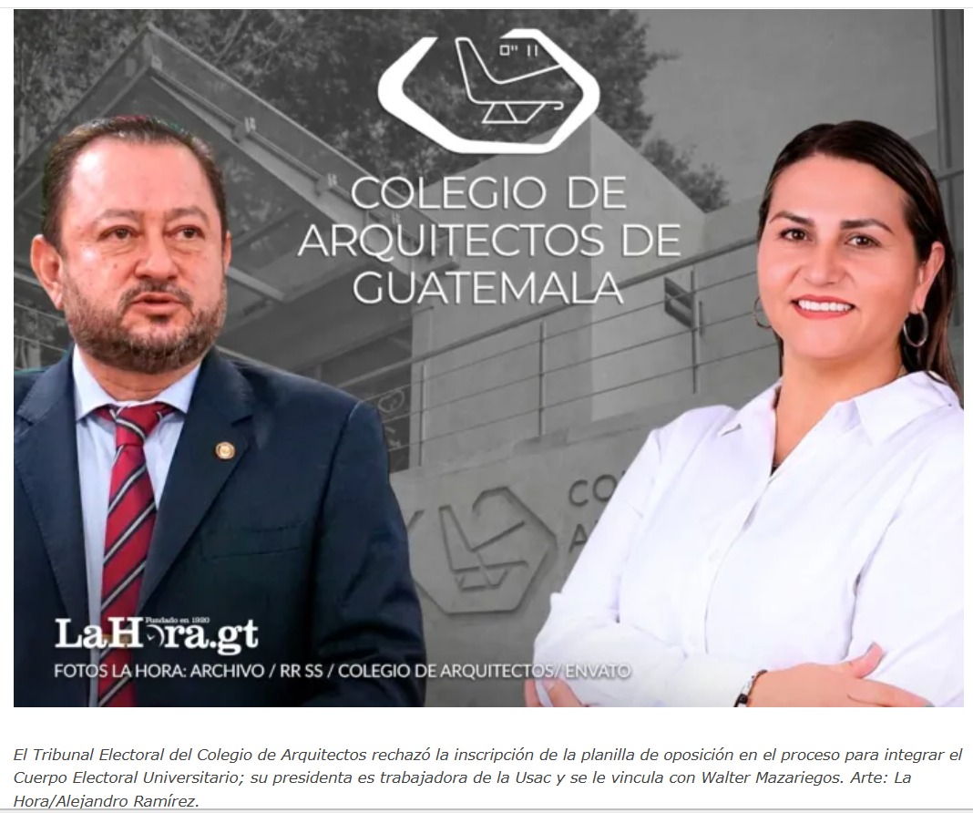 carlos_vills04's tweet image. #eleccionesUSAC #colegios
Esta es la unica planilla del colegio de Arquitectos de Guatemala, el tribunal electoral de este colegio por orden de Mazariegos no permitio la inscripción de otras planilla.
Estos son los rostros de la corrupción que representan a los arquitectos.