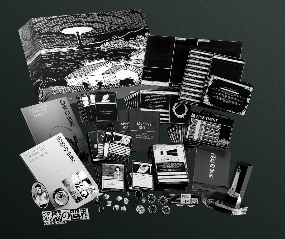 Nintendeal's tweet photo. WORLD OF HORROR The Board Game is up for pre-order at Lost in Cult: https://t.co/G4bFXGjxsv #ad https://t.co/D3GmiOLy6y