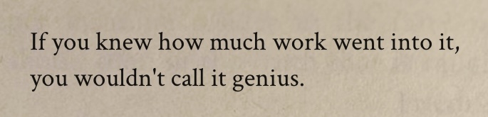 Michelangelo was an artist with his thoughts as well