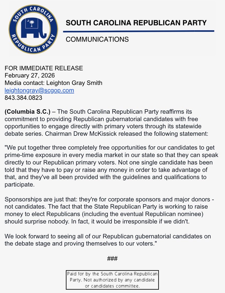 South Carolina Republican Party tweet media