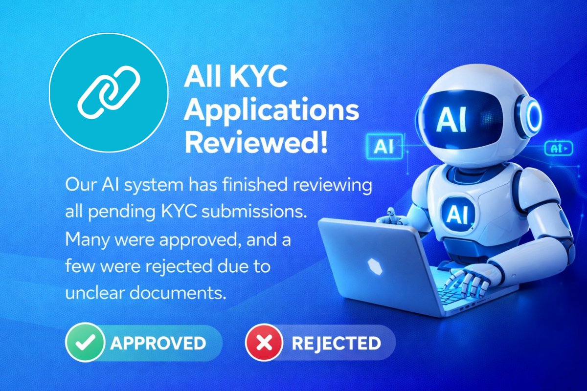 All pending KYC applications have been successfully reviewed by our AI system, in which many KYC submissions have been approved and a few have been rejected by the AI system due to unclear documents.

#NivoChain #Kyc #Web3