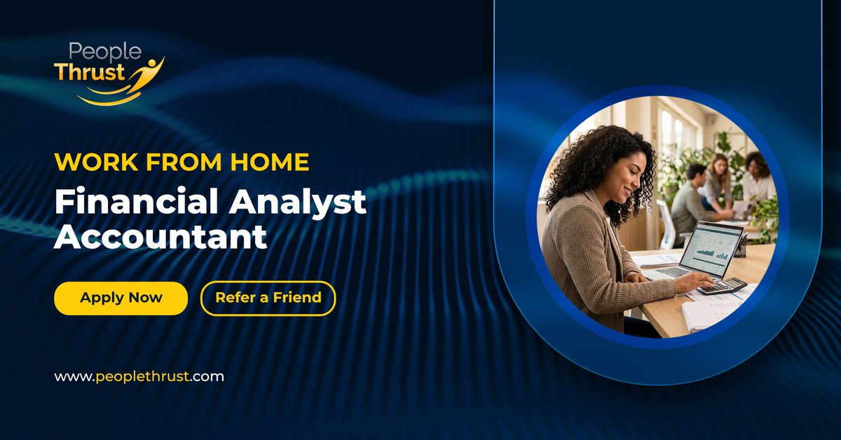 PeopleThrust's tweet photo. Now Hiring: Financial Analyst / Accountant 
(Remote – Mexico) 

Strong in financial reporting, analysis &amp; Excel? 
This 100% remote opportunity could be for you.Apply here 👉 https://t.co/3p7qGMztwb

#NowHiring #RemoteJobs #FinanceJobs #AccountingJobs #MexicoJobs #WorkFromHome https://t.co/wGlB07Vqfp