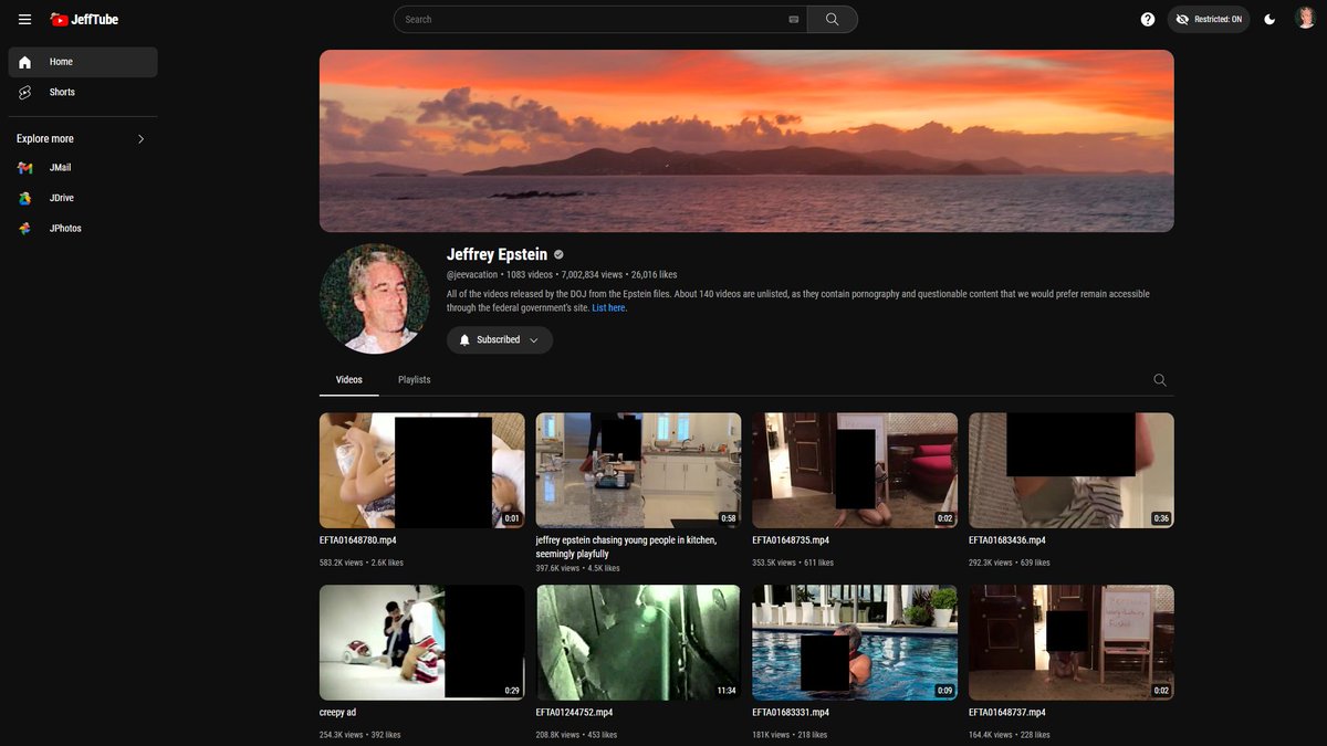 dramhex's tweet photo. if you didn't know yet, you can access epstein files in a gmail, youtube, amazon, facebook clone, and many more.
thanks to the @jmailarchive team, it's the simplest way to document yourself with the fbi data. https://t.co/FaMLExTyFn