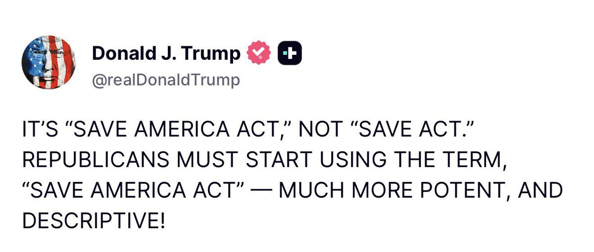 GuntherEagleman's tweet photo. 🚨 PASS THE “SAVE AMERICA ACT!” https://t.co/1zNpSR0QpC