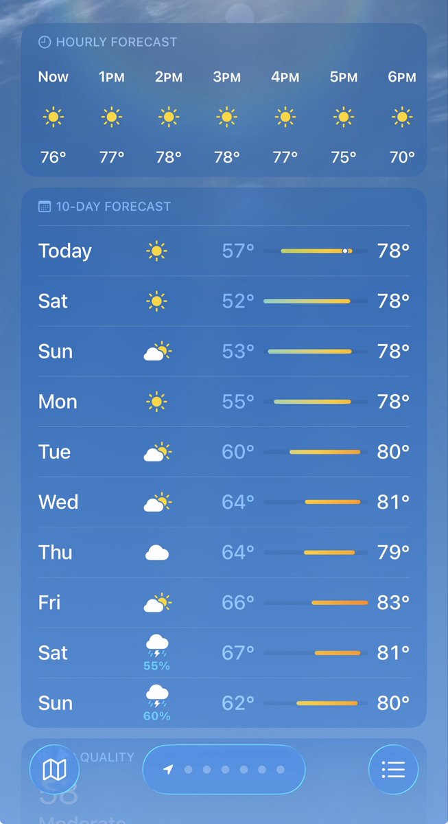 Riflemanscreed2's tweet image. Look at our weather for the next week or so… So amazing 🤩 
#Louisiana