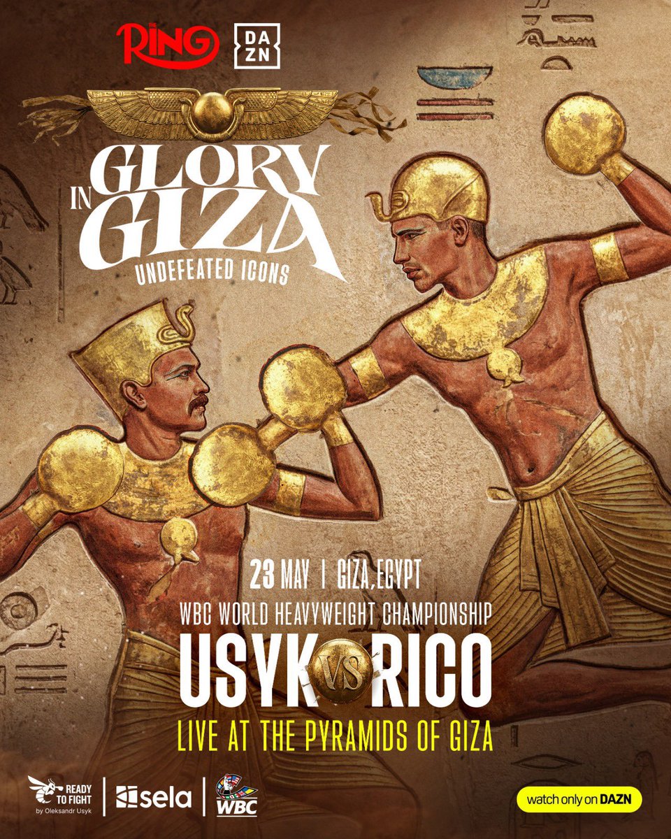 BOXINGnBBQ's tweet photo. USYK is BACK! 

Against… Rico Verheoven. 

OLEKSANDR USYK TO FACE KICKBOXING CHAMPION RICO VERHEOVEN FOR WBC HEAVYWEIGHT TITLE IN
'GLORY IN GIZA: UNDEFEATED ICONS' https://t.co/1oakGPvfJ4