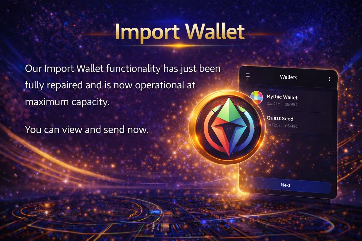 📢  Update fully fixed

We apologize for the earlier inconvenience it was identified that part of the issue was related to the Import Wallet feature.

This has now been fully fixed, and all systems are operating normally.

You can now view and send your tokens without any issues.