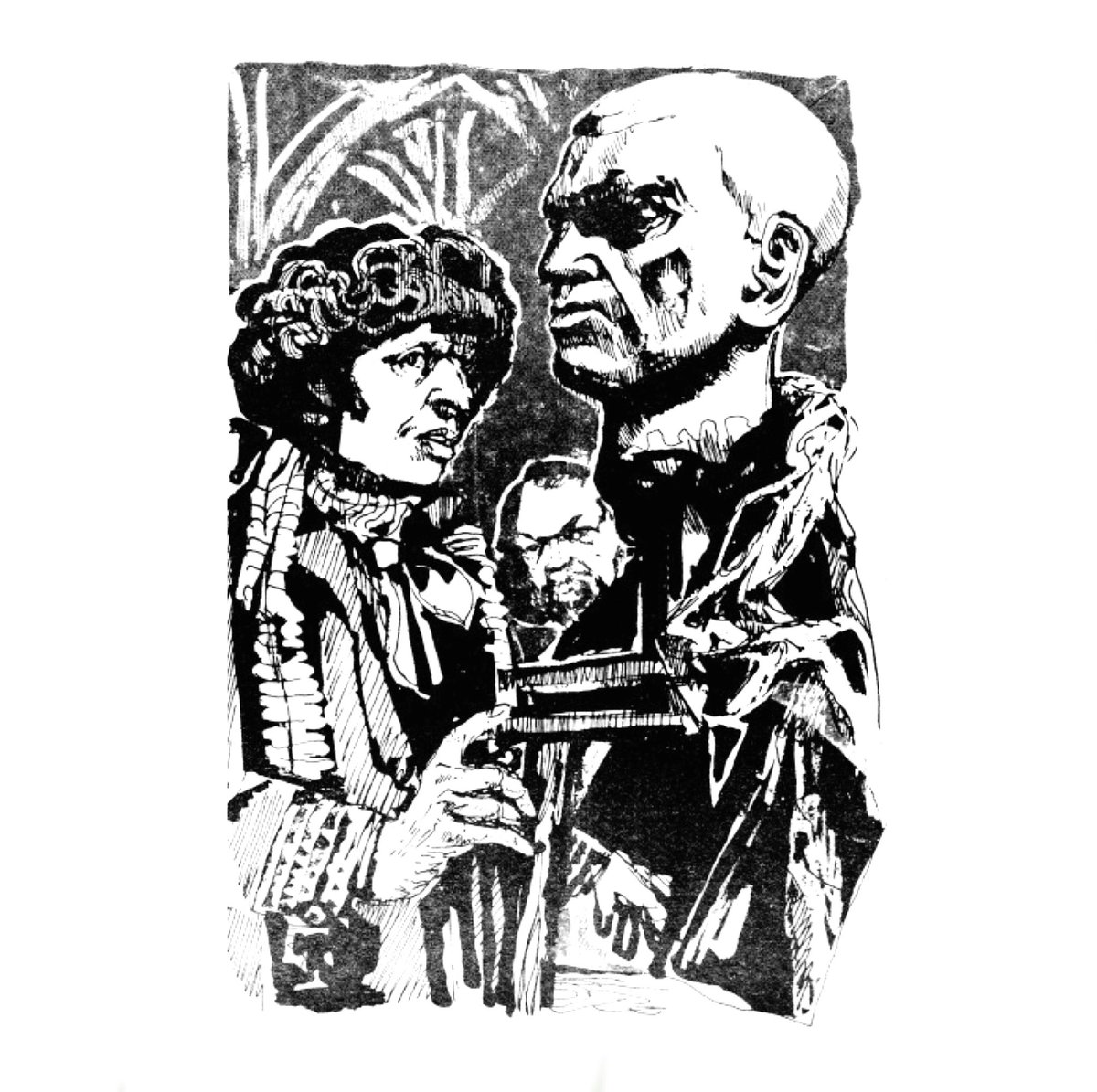 Junior #DoctorWho and The Brain of Morbius is one of two 1980 #TargetBooks novelisations rewritten by #TerranceDicks for younger readers. The cover artist was #HarryHants and the extraordinary internal illustrations (there are more than thirty in the book) are by #PeterEdwards.