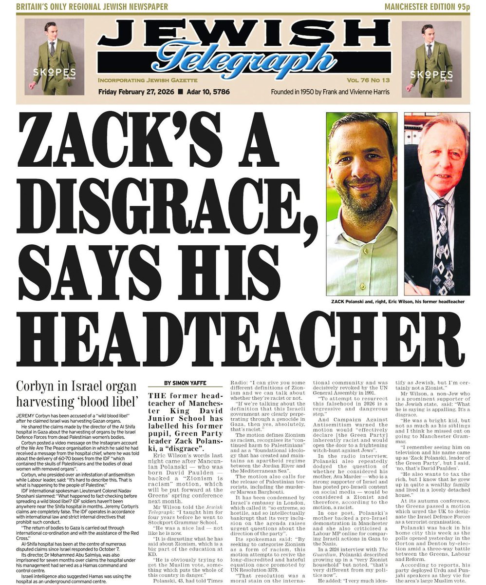 I don’t need to be his headteacher to know that <a href="/ZackPolanski/">Zack Polanski</a> is a disgrace.