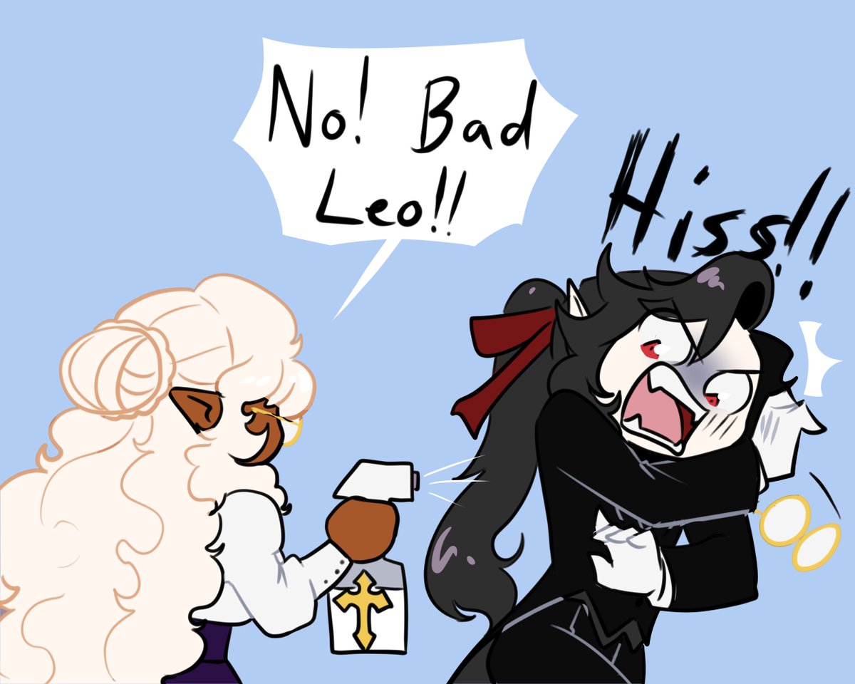 Meeting over! This was a very silly stream XD I even drew Stella and Leo! I joke that Leo is like a Cat and legit, this is how he behaves. Stella sometimes just has to tell him to behave and punish him.