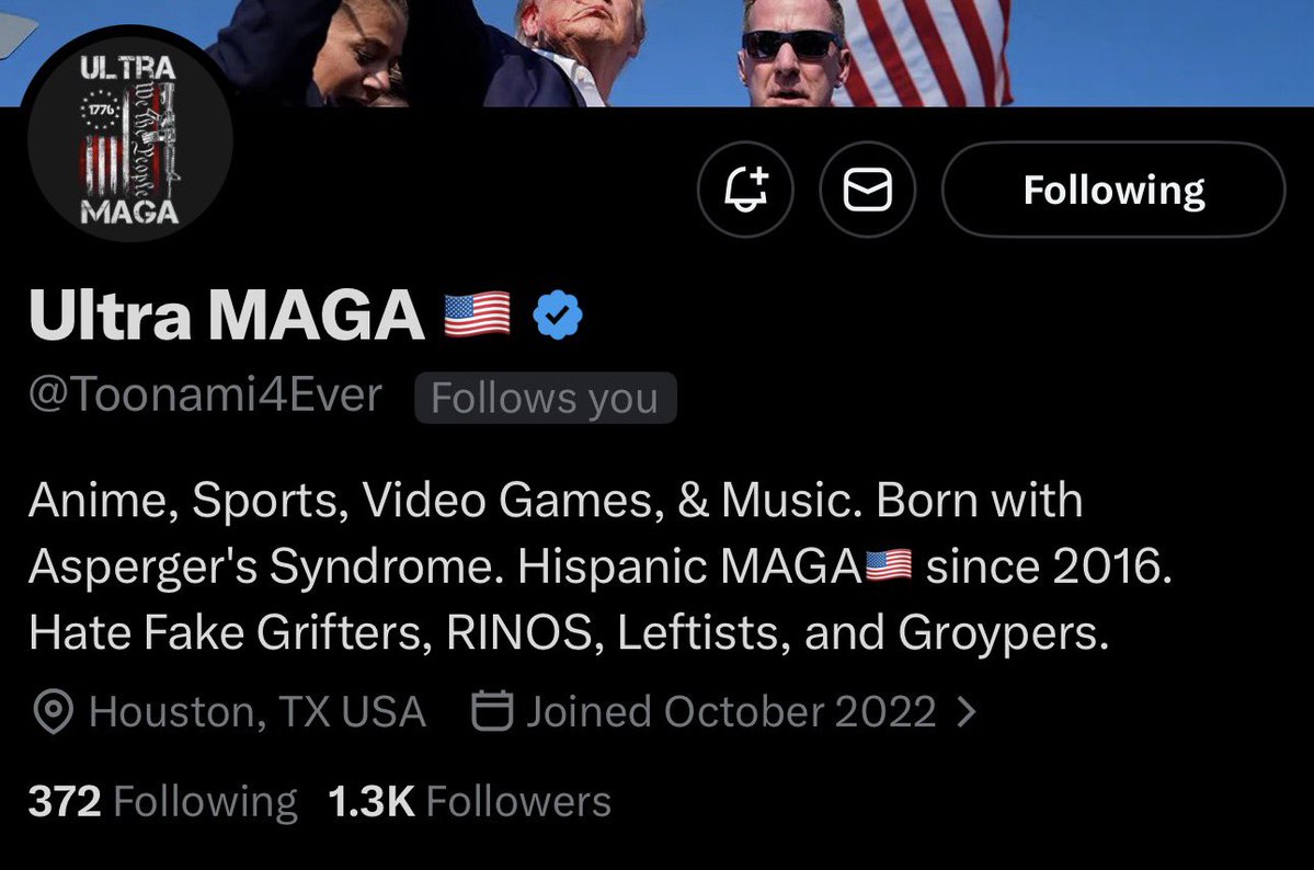 Let’s boost <a href="/Toonami4Ever/">Ultra MAGA 🇺🇸</a> to 1.5K🚀