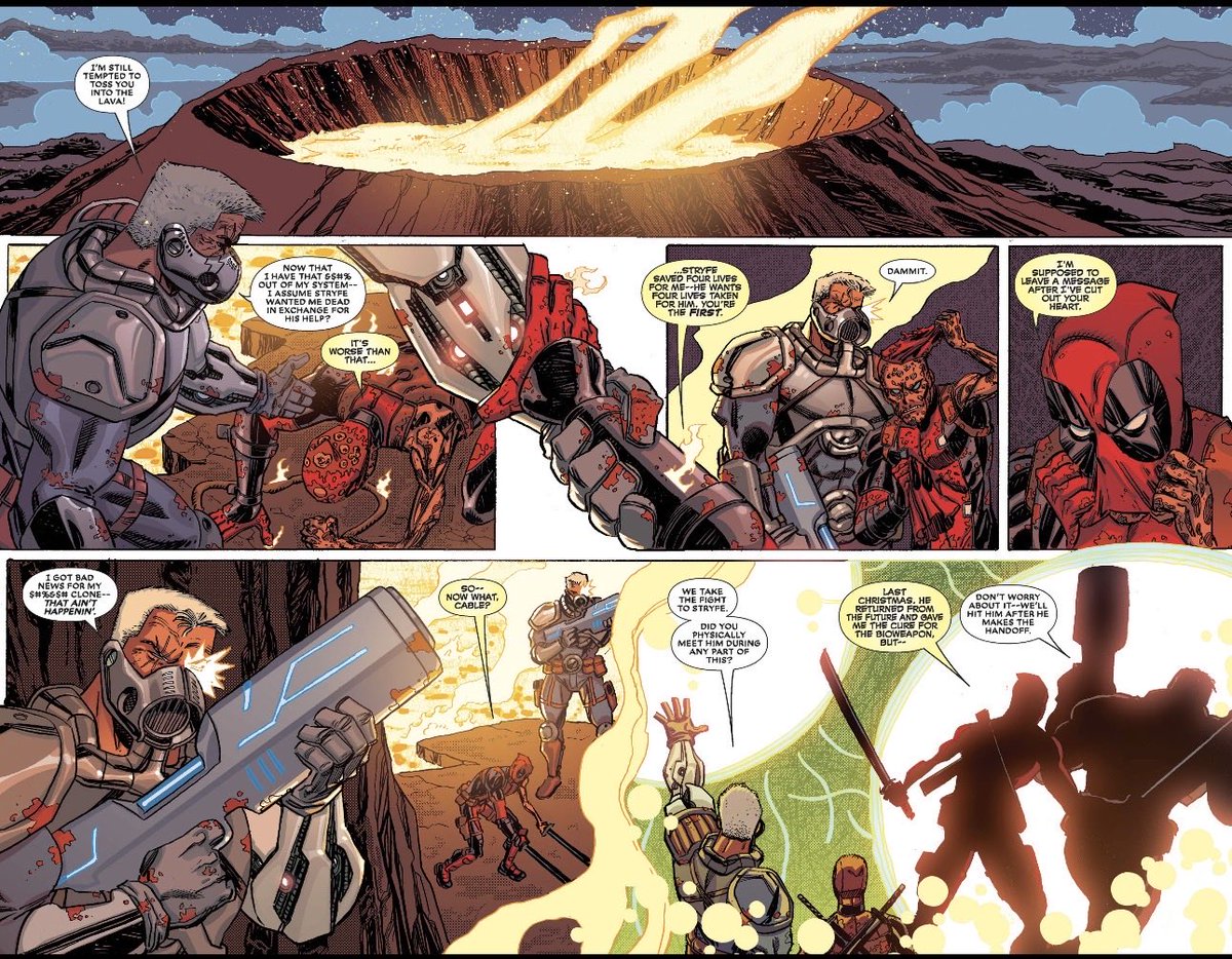 Daily_Cable's tweet photo. Cable and Deadpool fighting Stryfe in the Despicable Deadpool #289
Art by Scott Koblish 
#Cable #marvel #marvelcomics #art #comics #comicart #xmen #xforce #mutants #dailyCable #Cableaday #deadpool #Stryfe https://t.co/ReZ2Lz73jD