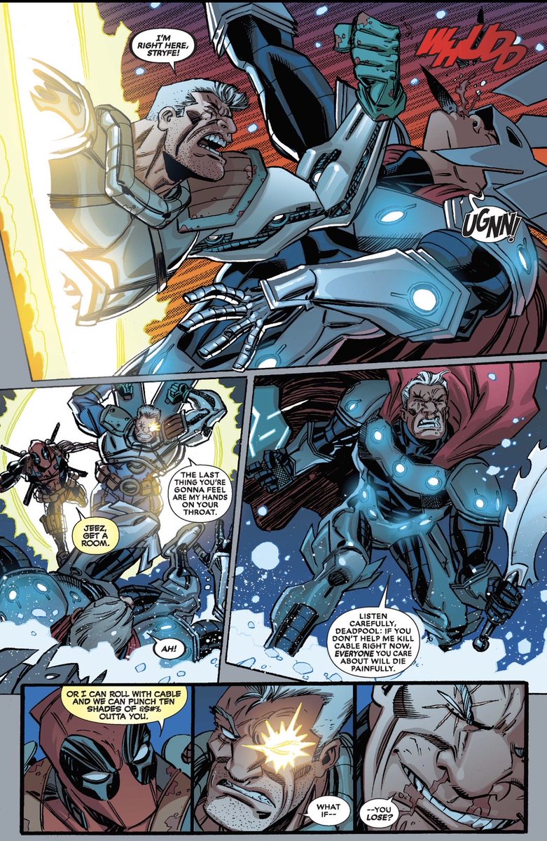Daily_Cable's tweet photo. Cable and Deadpool fighting Stryfe in the Despicable Deadpool #289
Art by Scott Koblish 
#Cable #marvel #marvelcomics #art #comics #comicart #xmen #xforce #mutants #dailyCable #Cableaday #deadpool #Stryfe https://t.co/ReZ2Lz73jD