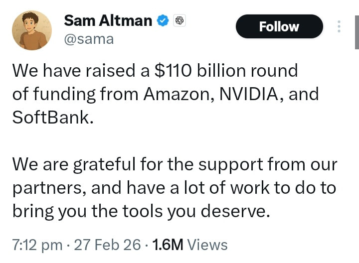 zscdao's tweet photo. After the announcement about a new $110B investment in OpenAI, AI markets on Polymarket exploded

Daily Volumes increased 2.5x there. The narrative does drive markets https://t.co/H47uXsiLX4