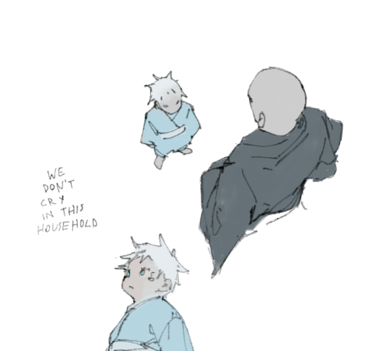 nyank0z's tweet photo. 3 year old babyjo training with his massive ahh combat master, hes so overwhelmed but he can’t express it in words bc the clan only spoke to him in formal and adult sorcerer language instead of baby directed speech 
#JujutsuKaisen #Gojo https://t.co/hTAPGO4cY4