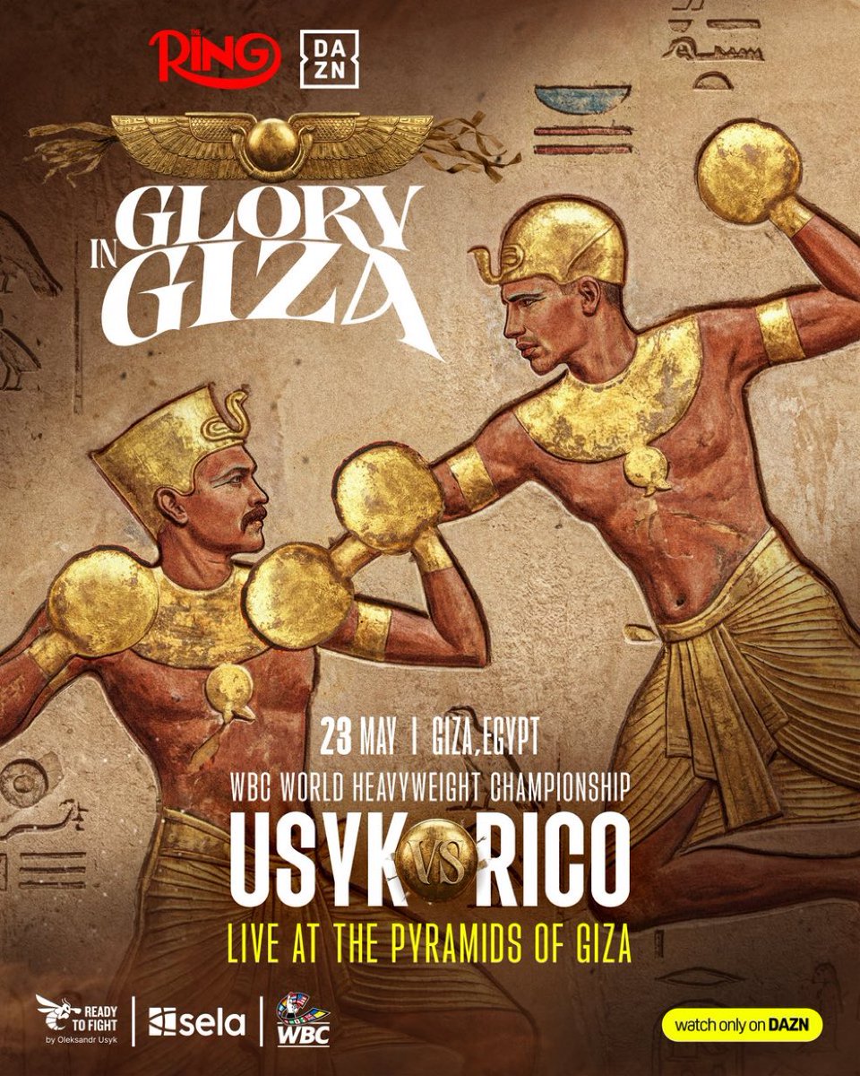 arielhelwani's tweet image. Rico x Usyk … in a boxing match … for the WBC belt … in Egypt?! 

Officially announced.

Thoughts?