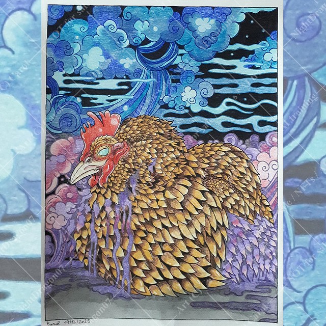 Miasma ...
#traditionalart #drawingart #Animal #chicken #metalmusic #dreamlike #ArtistOnTwitter #ArtistonX