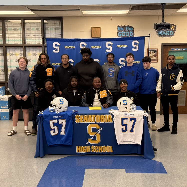 SenatobiaHS's tweet photo. 💛🏈💙Congratulations to Elijah Johnson for signing to continue his athletic &amp; academic goals at Belhavem University!! #tobiePRIDE #GOW26 https://t.co/KeWp1rgIxG
