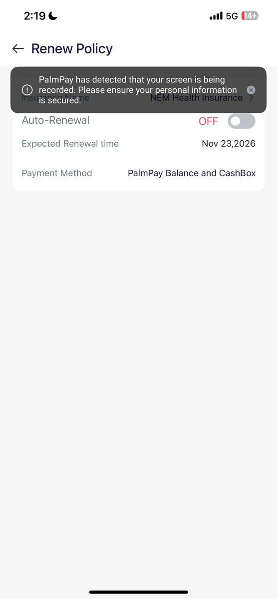big_shen07's tweet photo. @palmpay_ng Please cancel my insurance policy
I already turned it off https://t.co/QYJ812999k