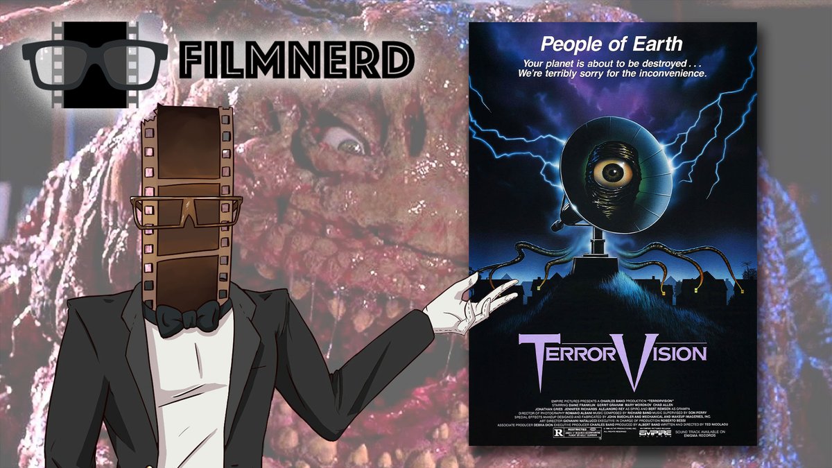 FilmNerd5's tweet photo. Full Moon Fridays continues as we flip the channel to check out the bizarre 1986 sci-fi horror comedy, TerrorVision!
https://t.co/vLpLSs0ZiH
@fullmoonhorror @RealCharlesBand #FullMoonFridays #EmpirePictures #TerrorVision #TedNicolaou @DianeFranklin80 #MaryWoronov #GerritGraham #ChadAllen @jongries #BertRemsen #AlejandroRey #RandiBrooks #JenniferRichards #SonnyCarlDavis #JohnCarlBuechler @RichardBand_ #TheFibonaccis
