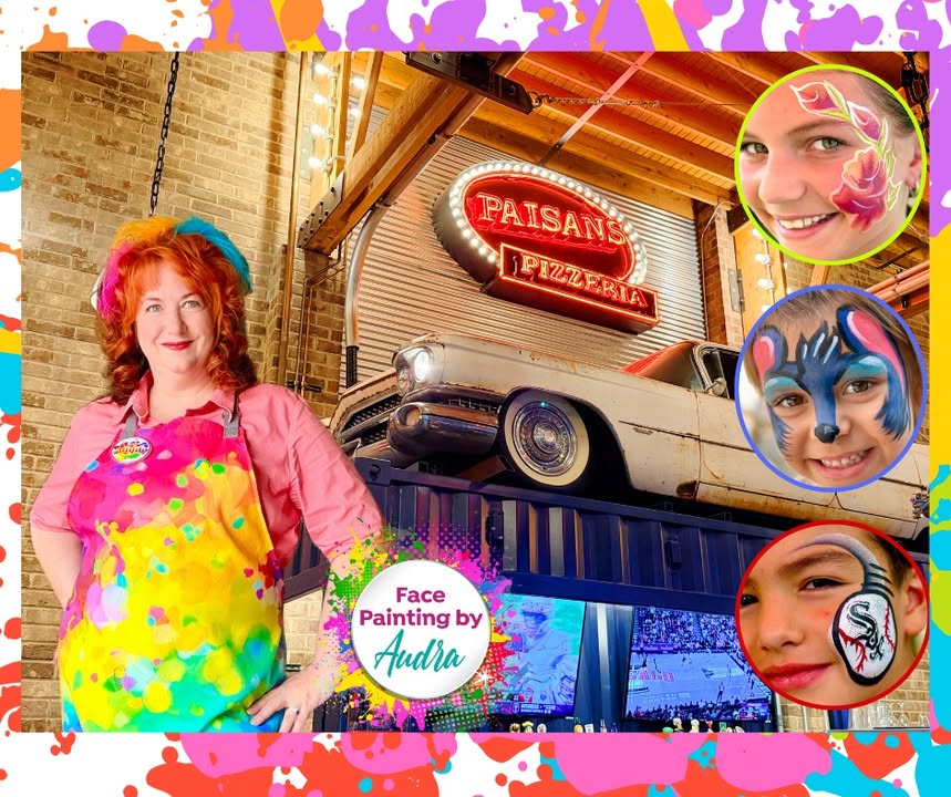 Tonight, Paisans Pizzeria!
Face Painting by Audra
6:00 PM - 8:00 PM  
Come by for some delicious pizza &amp; a fantastic family experience!
The kids will have a blast choosing their favorite design! 
6545 S Pulaski Rd, Chicago, IL 60629

#FamilyFun #FacePainting #PaisansPizzeria