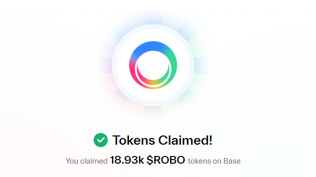 Nicoo_crypto's tweet photo. $ROBO tokens can now be claimed

✅https://t.co/EyaC3gmdkI

In my case, these were my final stats.

• Approximately 1,250 points accumulated
• 3 badges earned
• OG role
• 160 days of daily street completed

with these metrics I received 18.93K $ROBO https://t.co/KedHLzHH6M