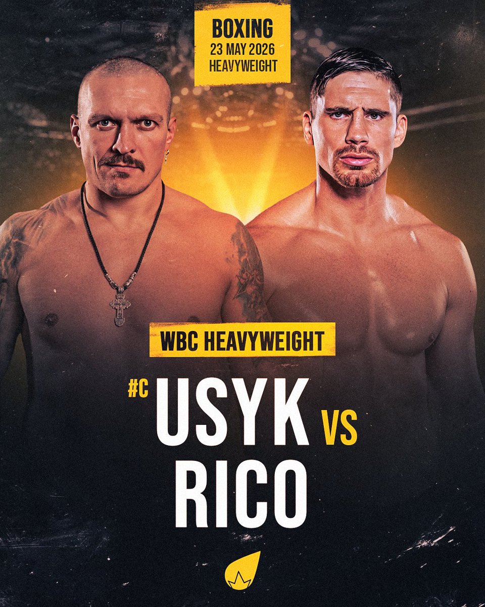 🚨 BAAAANGEEER !!! 🤯💣

Oleksandr Usyk vs. Rico Verhoeven pour le titre WBC Heavyweight ! 🏆

📆 23 mai
📍 Pyramides de Gizeh, Égypte 

(via <a href="/ringmagazine/">Ring Magazine</a>)