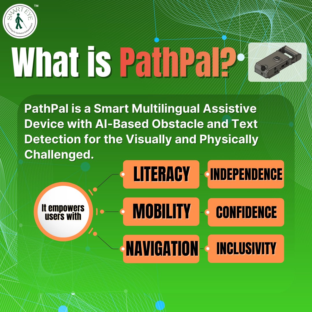 SmartEye_'s tweet photo. PathPal by Smart Eye featured at the #aiimpactsummit2026 
Our flagship #assistive device PathPal has been featured at the AI Impact Summit 2026, recognizing our work in building #AI powered accessibility solutions for #visuallyimpaired individuals. https://t.co/DkoxKmkVfx