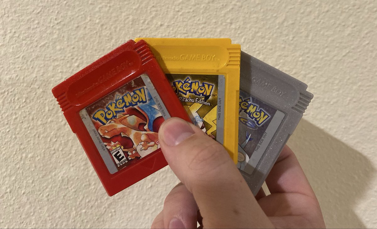 ProfessorP1nk's tweet photo. For #PokemonDay, I wanted to share the things that started me on my journey!

Pokémon Red was my first ever video game, and I still have everything 5that followed to this day. Including my original I Chose You Pikachu plush! https://t.co/MPPSbJja3d