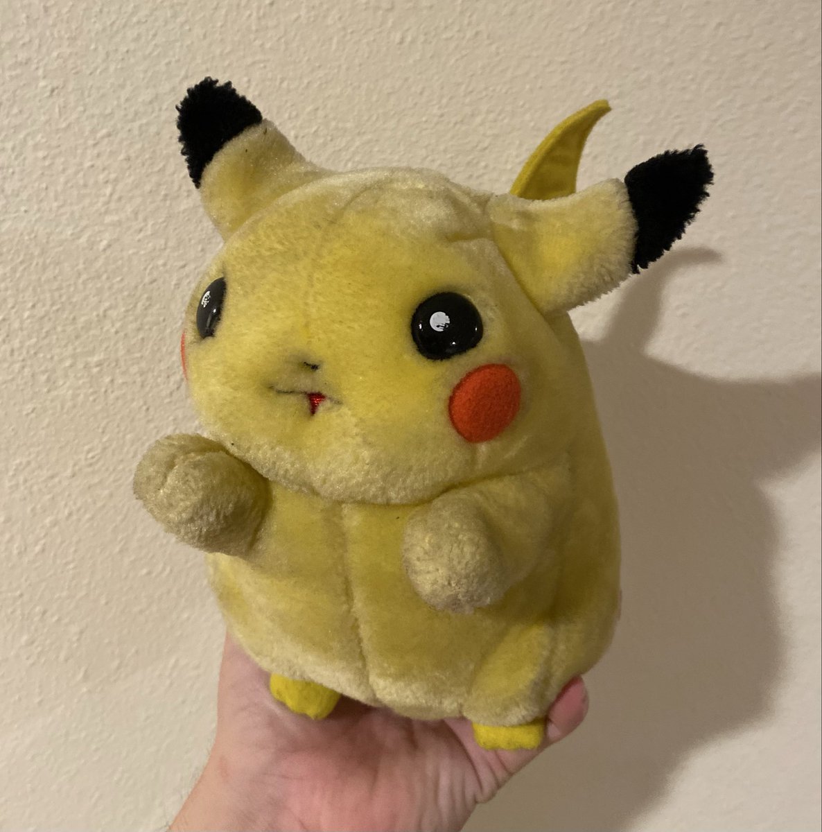 ProfessorP1nk's tweet photo. For #PokemonDay, I wanted to share the things that started me on my journey!

Pokémon Red was my first ever video game, and I still have everything 5that followed to this day. Including my original I Chose You Pikachu plush! https://t.co/MPPSbJja3d