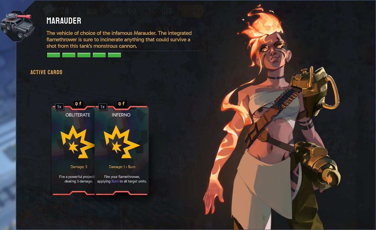 MadCookiesGames's tweet photo. Fogpiercer's second boss, Marauder, is the kind of woman who will light your world on fire. And not in a fun way.

If you survive the power shots from her monstrous cannon, she'll burn you down with her integrated flamethrower.

Can you handle the heat? 🔥 https://t.co/7vi26yfU2S https://t.co/DfmFbpPJut