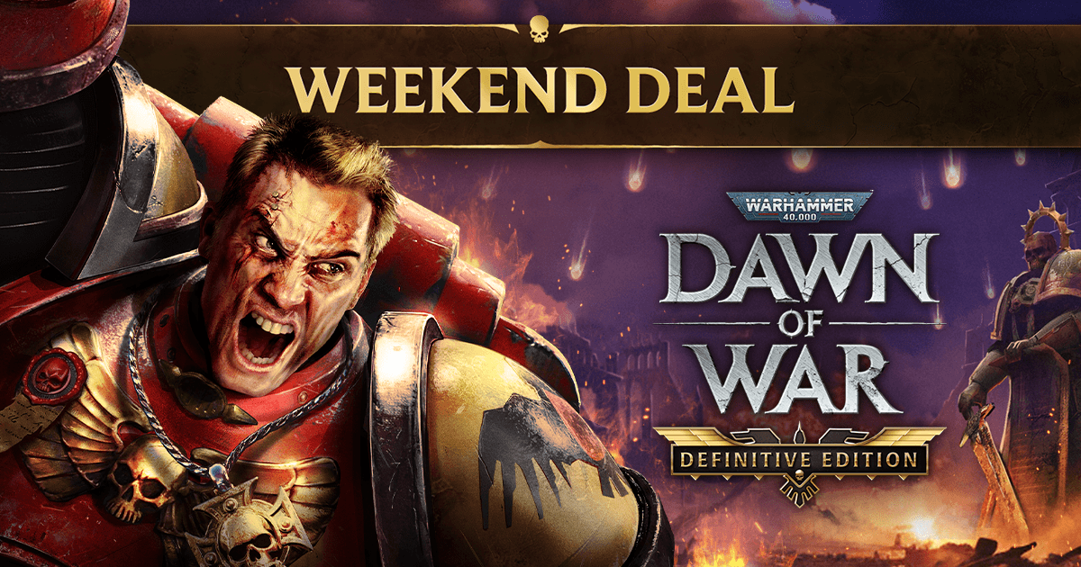 DawnOfWar's tweet photo. 💀The Warhammer 40,000: Dawn of War Weekend Deal is on now! Save 20% off Dawn of War - Definitive Edition, and up to 80% off the rest of the franchise - don't miss out! 🔗 https://t.co/B3T7jBUA2e https://t.co/IEANngzExw