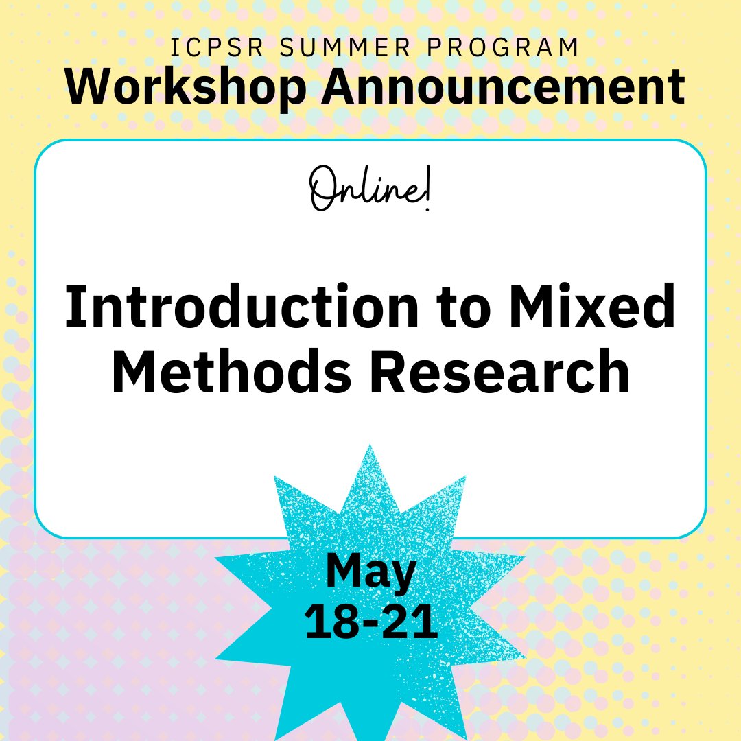 ICPSR Summer Program tweet media