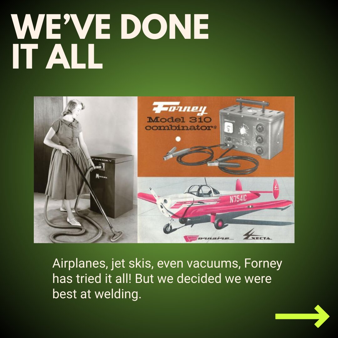 forneyind's tweet image. Throughout the past 94 years, we've changed a lot! 

But we couldn't be prouder of our history and of still being family-owned and operated in Fort Collins, Colorado!

#forneyind #94years #familyowned #FamilyBusiness #Welding