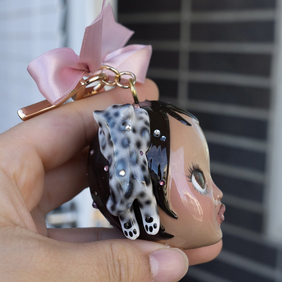 Just a girl and her snow leopard besties 🤍🖤