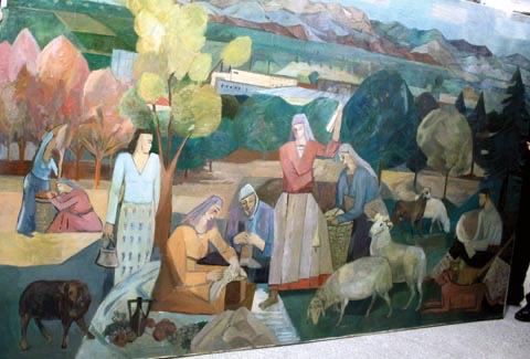 Atatürk’ün ressam Cevat Dereli’ye 1938’de yaptırdığı bu güzelim eser artık yokmuş. Neden derseniz bir uzmana Ankara' ya nakledilmesi için verilen eser o uzman tarafından rulo yapılarak otomobil bagajında getirilmiş. Sonuç ise boyalar tuval üzerinden dökülmüş.