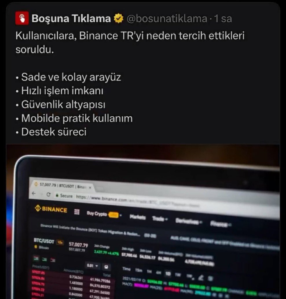 Bu haber sitesi <a href="/bosunatiklama/">Boşuna Tıklama</a> #Binance duyurusunu yaptı yorumlarda Binancenin dolandırıcı olduğuna dair söylemleri görünce daha önce Binance için attığı twitleri de sildi. Binance durum sandığınız kadar iyi değil haber sitelerine kendilerini övdürecek kadar kötü durumdalar. Bu