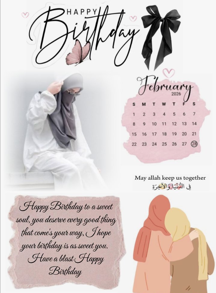 Happiest birthday my favorite person🎂✨🥳🎀
I pray that your life be blessed with unending moment of happiness from Allah🤍

آپ کی ہنسی ہوئی زندگی کی راہوں میں ہزاروں پھول لٹاتی بہار آئے

( •.• )
/ < 💗
<a href="/PearlinShell_0/">Precious Pearl</a>