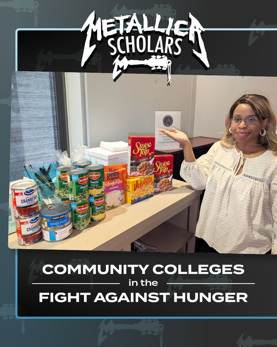 AWMHFoundation's tweet photo. At @PolkState’s food pantry, known as “My Brother’s Keeper,” over 1,000 students were served last academic year. 🪡 

#FightingHunger #MetallicaScholars https://t.co/I59xgaWgzr