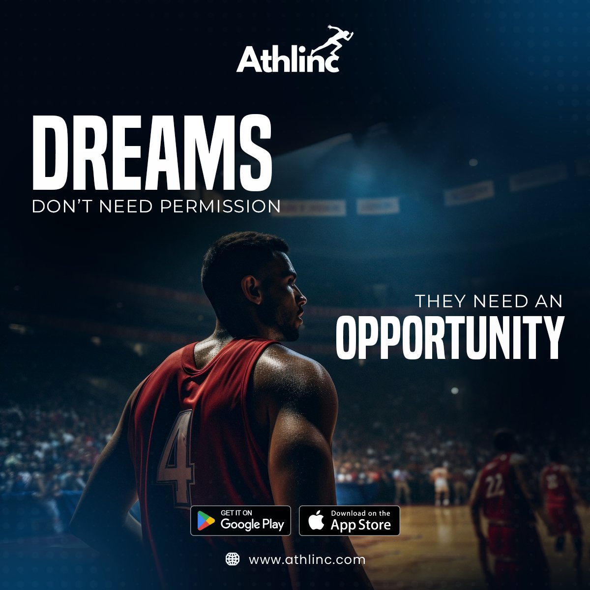 Athlincapp's tweet photo. We are building a platform where ambition is welcomed.
Follow Athlinc to become a part of it.

#Athlinc #Athincapp #Dream #Opportunity #BetterTools #RosterManagement #TeamManagement #SportsTech #FitnessApp #GetStarted https://t.co/OxNh8gQkYC