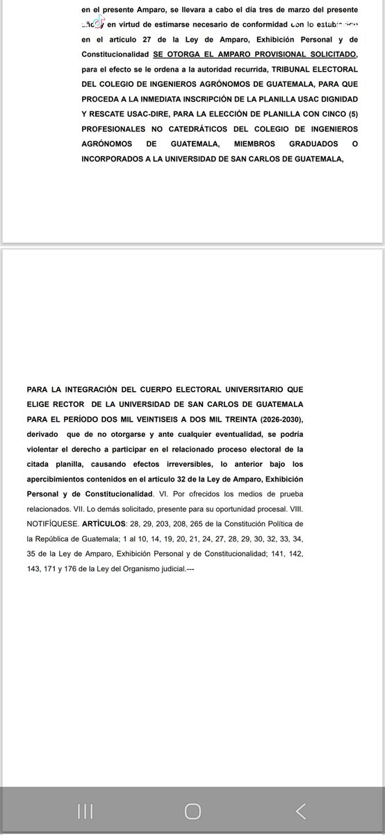 ¡Nos otorgaron el amparo provisional! El juzgado decimo quinto de instancia civil ordenó inscribir a la planilla de DIRE para la elección de Rector, ¡el usurpador va a caer!