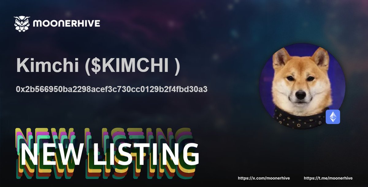 🚀 New Token Alert on MoonerHive! 🚀

Kimchi ( $KIMCHI  )

0x2b566950ba2298acef3c730cc0129b2f4fbd30a3

Explore now and join the community! 🌕
🌟 #Crypto #memecoins #Memes #NewToken #MoonerHive 

Explore more: moonerhive.com/token/0x2b5669…