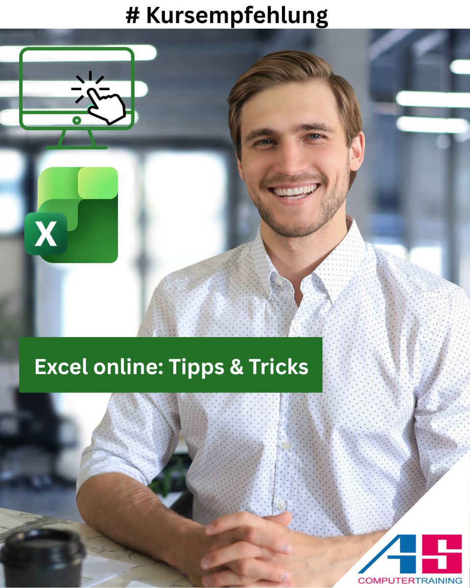 🚀 Excel online: Tipps &amp; Tricks – effizienter arbeiten in nur 3 Stunden
Online-Training mit Live-Trainer 
typische Fehler vermeiden, Arbeitsabläufe optimieren und Produktivität spürbar steigern. 💡📊
bit.ly/4tZEn58 
#ratundschulung #ascomputertraining #online #excel